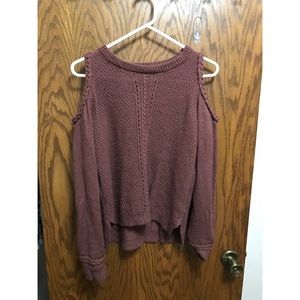 Open shoulder sweater